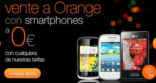 oferta orange smartphones cero euros