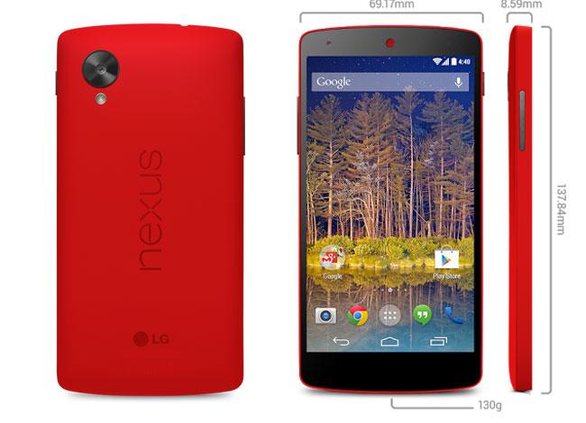 Carcasa roja del Nexus 5