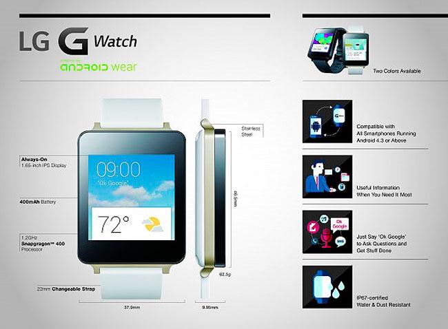 Caracteristicas del LG G Watch
