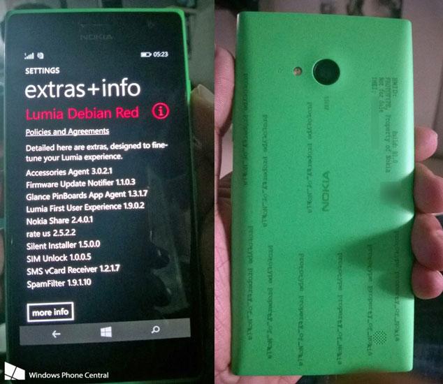 Nokia Lumia 730 en color verde lima