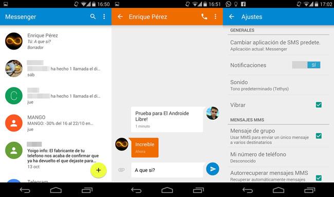Messenger en Android 5.0 Lollipop