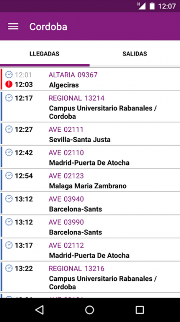 renfe horarios android