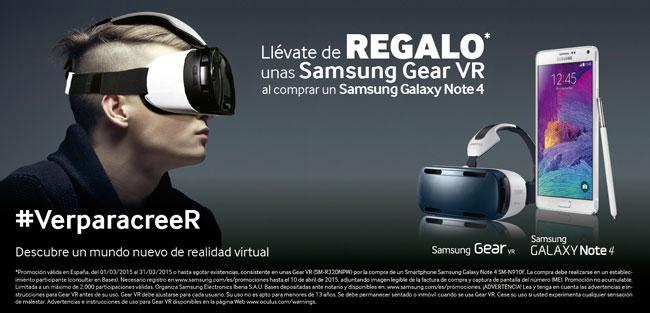 Promocion del Samsung Galaxy Note 4 y Samsung Gear VR
