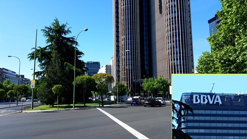 Foto de una ciudad y rascacielos con un Samsung Galaxy S6 Edge
