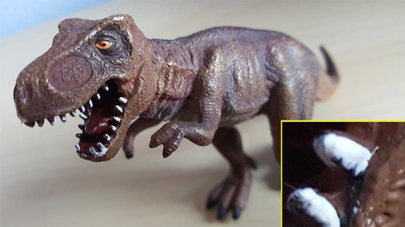 Foto de un dinosaurio realizada con un Samsung Galaxy S6 Edge