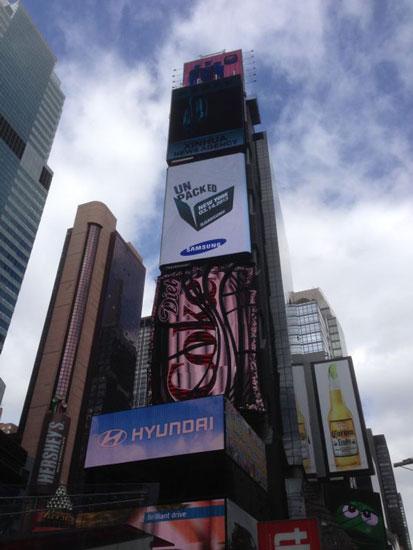 Publicidad del Samsung Galaxy S4 en Times Square