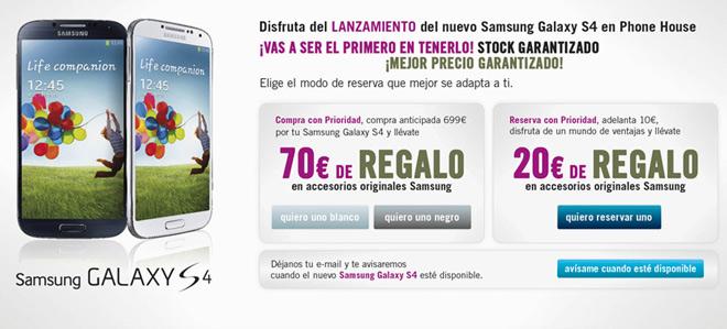 Compra con prioridad del Samsung Galaxy S4
