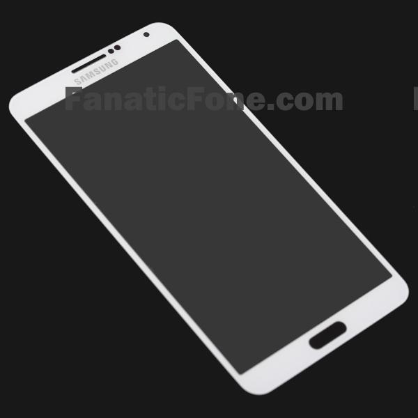 Frontal completo del Samsung Galaxy Note 3 en blanco.