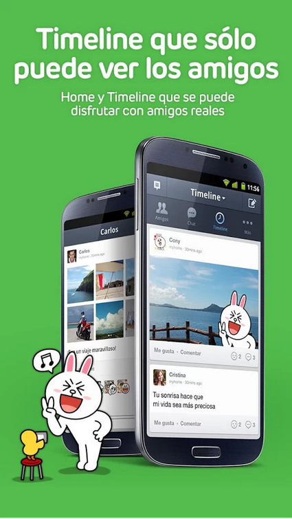 LINE Android timeline