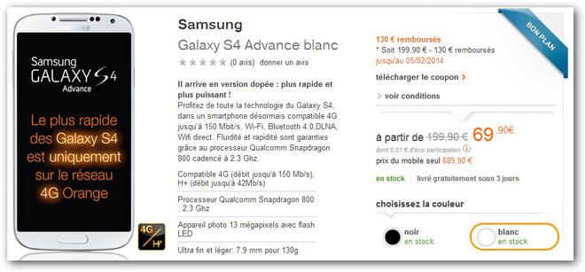 Oferta de Orange con el Samsung Galaxy S4 Advance