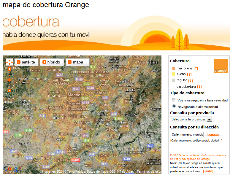 orange cobertura