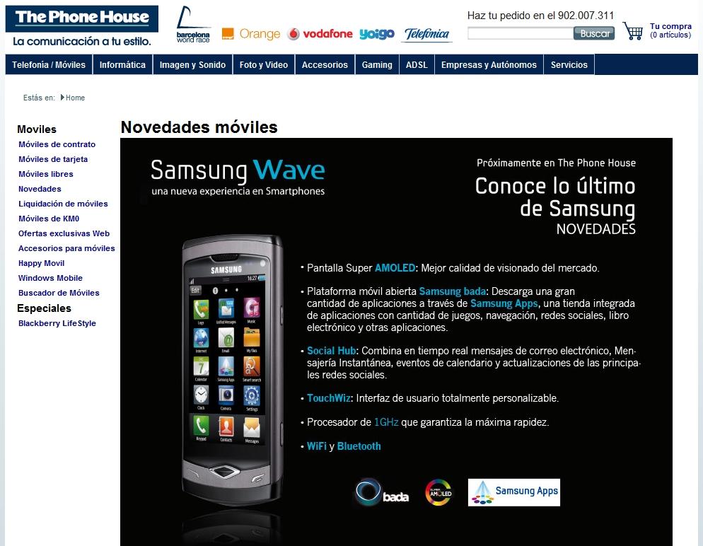 samsung wave phone house