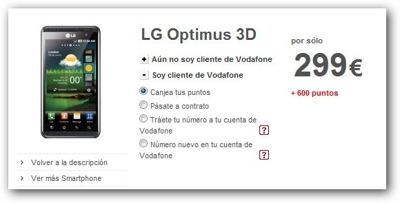 LG Optimus 3D Puntos Vodafone