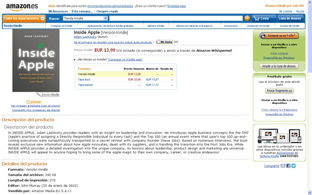 El nuevo libro sobre Apple en Amazon