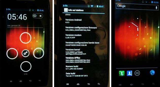 Android 4.0 en Motorola RAZR