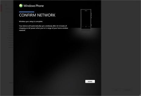 Sincronización del Nokia Lumia 800 vía Wi-Fi