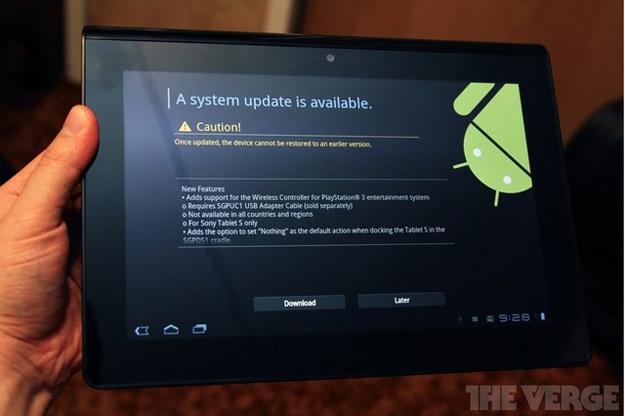 Sony Tablet S actualización a Android 4.0