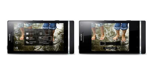 Interfaz de la cámara del Sony Xperia S