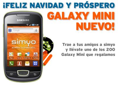 Promoción de Simyo con Samsung Galaxy Mini como regalo