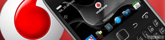 Blackberry curve con logotipo de vodafone