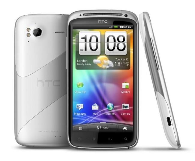 Diferentes vistas del HTC Sensation blanco