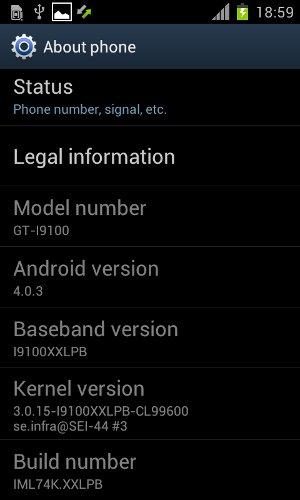 Nueva beta de Android 4.0.3 para el Samsung Galaxy S2