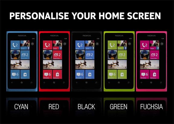 Colores para el Nokia Lumia 800