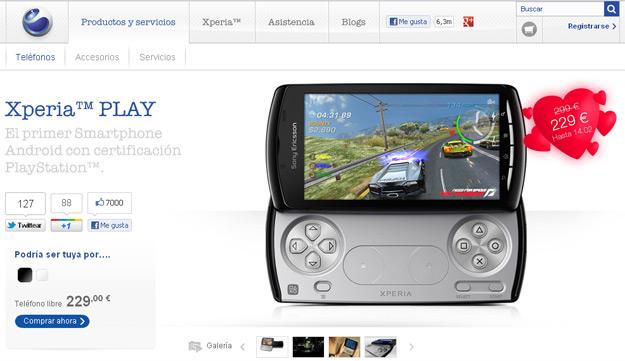 Promoción web del Sony Xperia Play