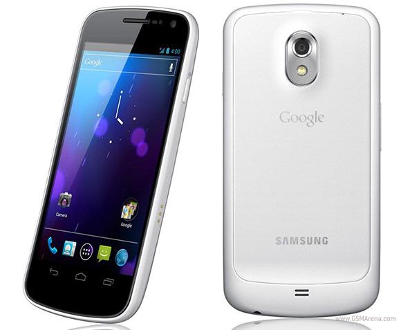 Parte frontal y trasera del Galaxy Nexus Blanco