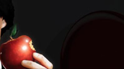 Steve Jobs y logotipo de manzana de Apple
