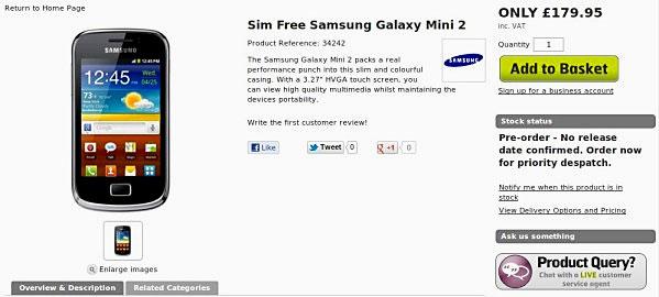 Samsung Galaxy Mini 2 en MibileFun
