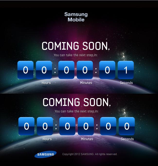 Samsung Galaxy S3 teaser captura de pantalla