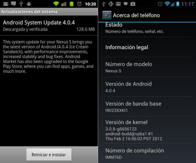 Interfaz Android 4.0.4