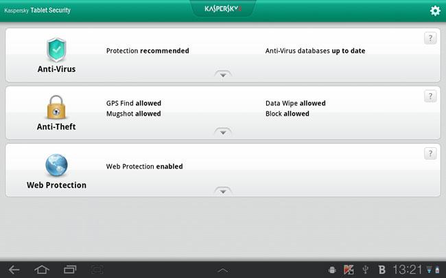 Samsung aplicación antivirus de Kaspersky