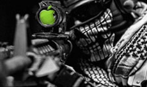 francotirador con logoipo de Apple