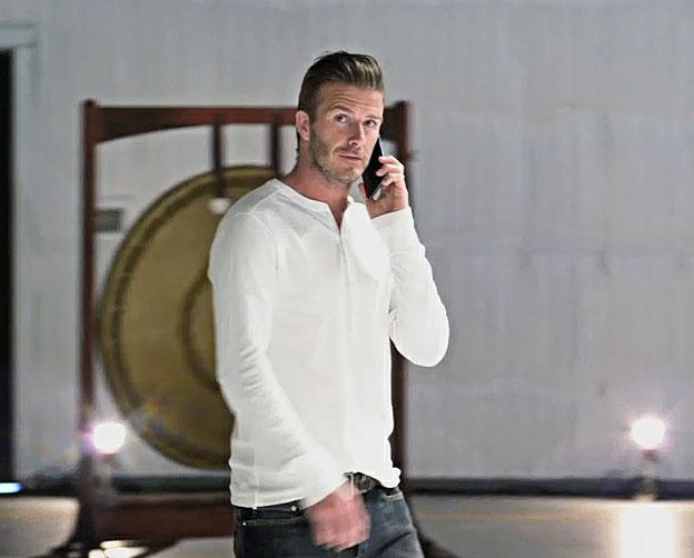 David Beckham con el Samsung Galaxy Note