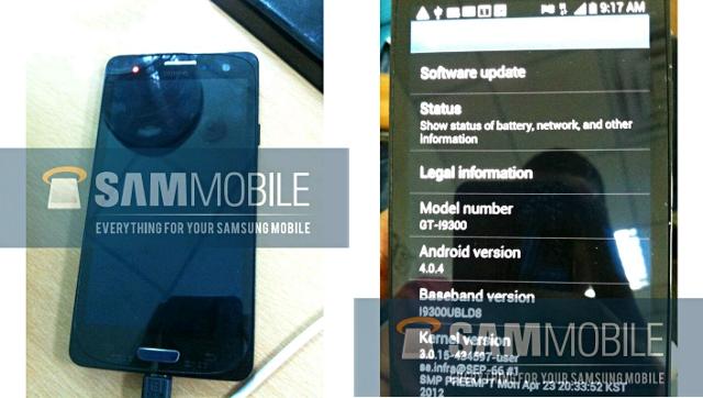 Frontal y pantalla del Samsung Galaxy S3