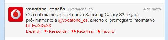 Anuncio de Vodafone para el Galaxy S3