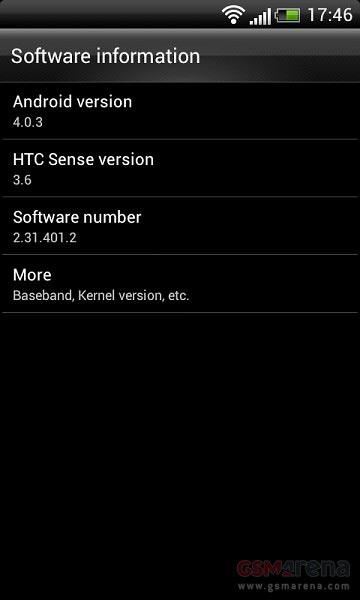 HTC Sensation XL con ICS menú