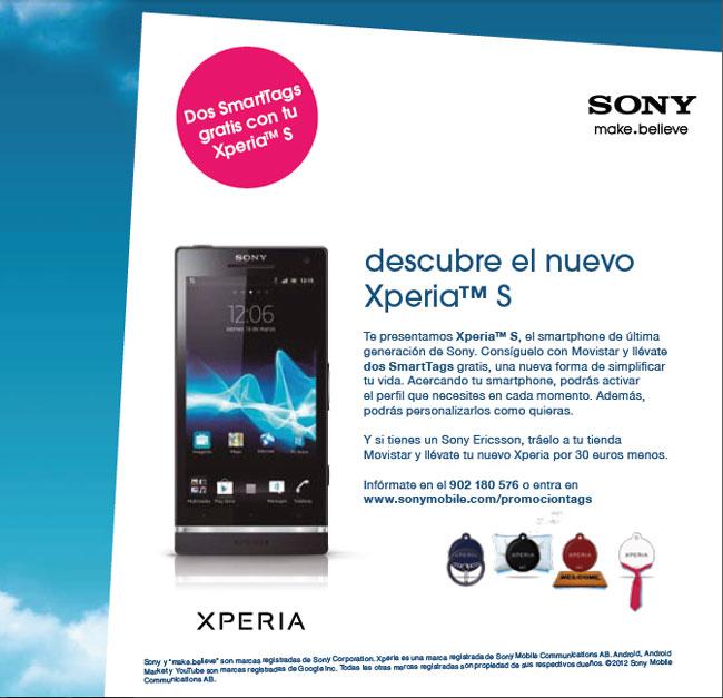 Promoción Movistar Sony Xperia S y SmartTags