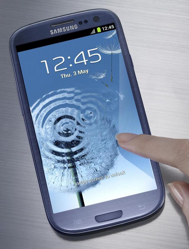 Frontal del Samsung Galaxy S III