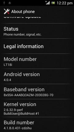Android 4.0.4 para los Sony Xperia de 2011