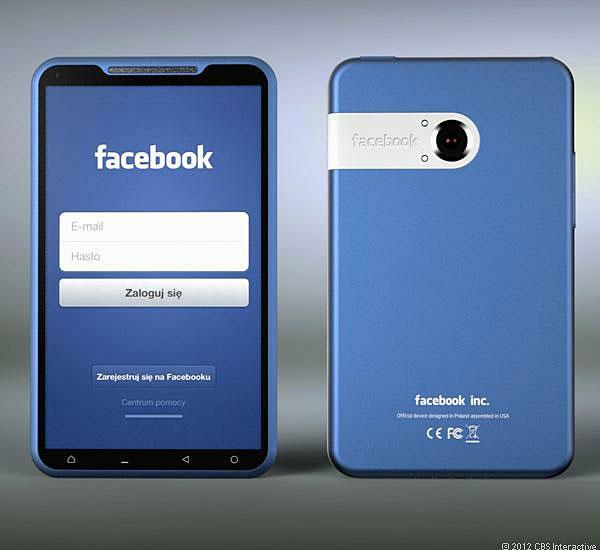 Diseño del teléfono de Facebook