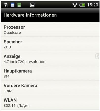 Especificaciones HTC One XXL