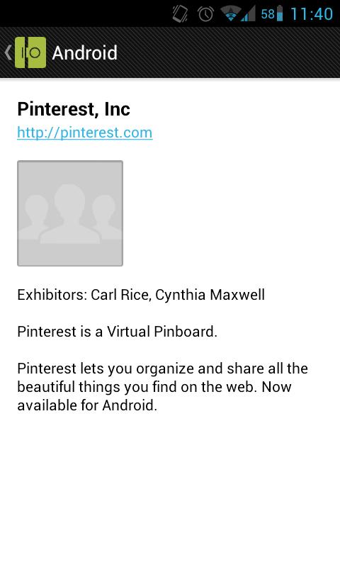 Pinterest para Android en Google I/O