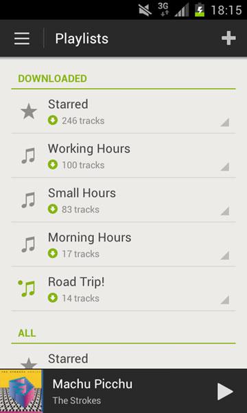 Spotify para Android captura de pantalla