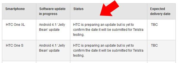 Actualización para los HTC One a Jelly Bean