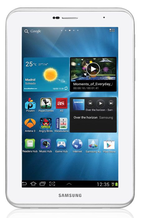 Samsung Galaxy Tab 2 en España vista frontal
