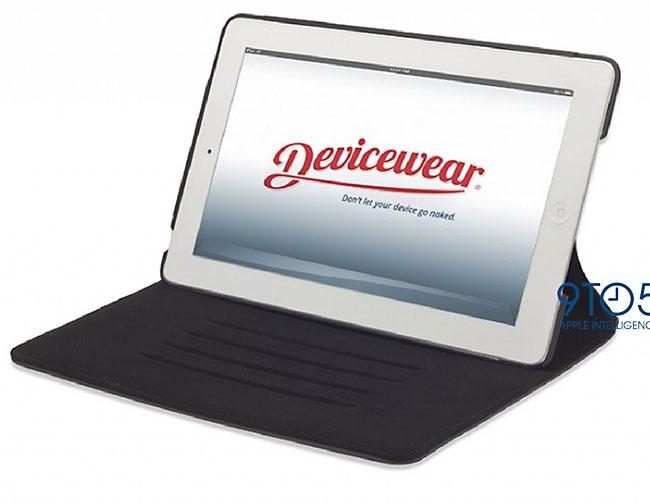 Apple iPad Mini blanco con funda y logo de Devicewaer