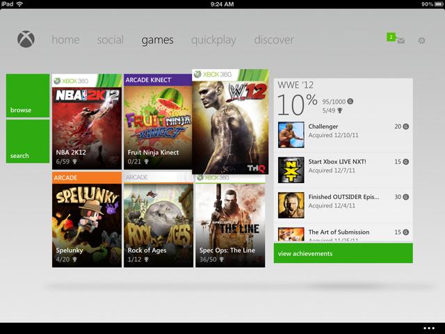 Control Xbox en el iPad, Discover